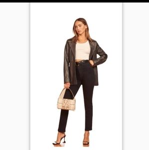 REFORMATION  JEANS BLACK SIZE 24